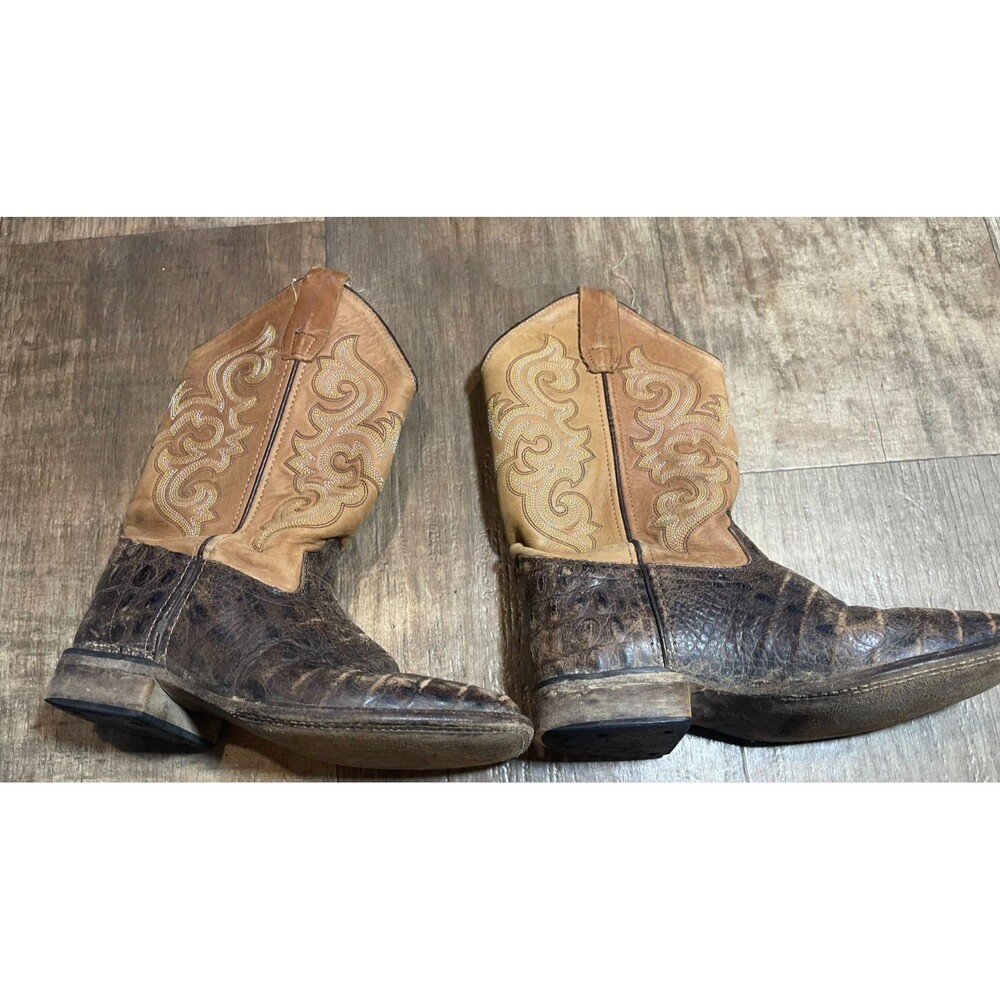 Old West Boots Womens Size 4 . 0 - D Brown Leather